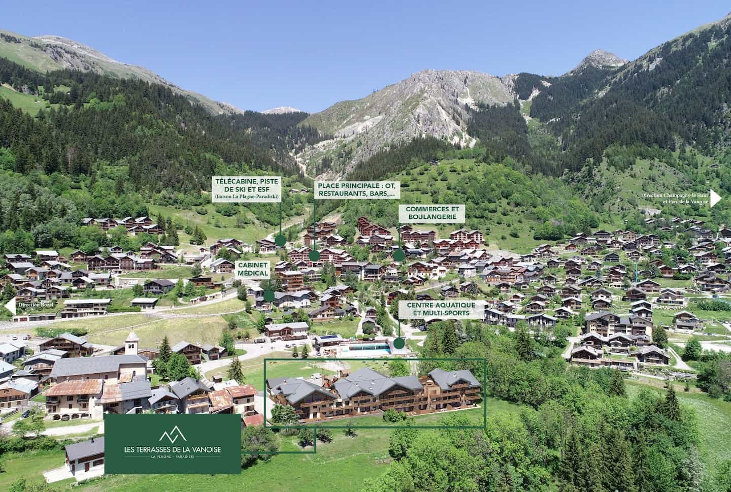 Les Terrasses de la Vanoise - photo d'implantation dela résidence
